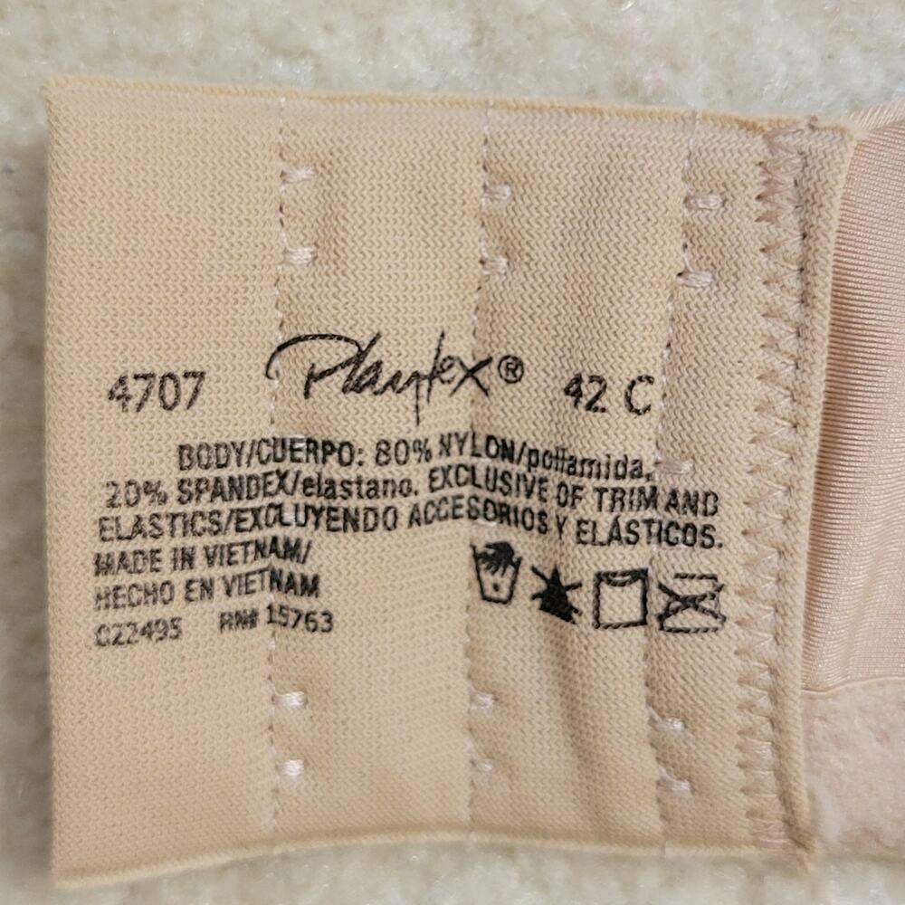 NWT Playtex Secrets 42C All Over Smoothing 4-Way Support Non Slip Comfort Strap - Picture 9 of 11
